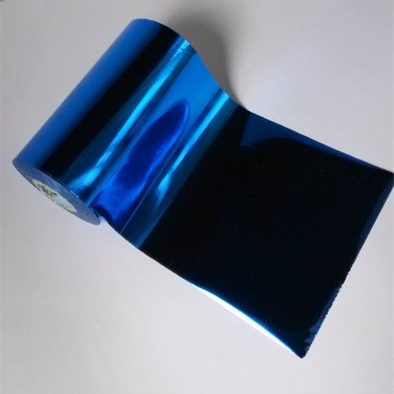 핫 스탬핑 호일 핫 프레스 용지 또는 플라스틱 딥 블루 컬러 16 cm x 120 m 열전달 필름